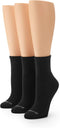 No Nonsense Women’s Cushioned Mini Crew Socks - Experience Comfort and Dryness - Breathable and Soft, New Black - 3 Pair Pack, 4-10...
