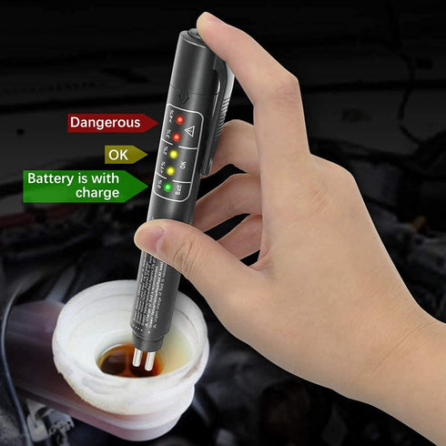 Brake Fluid Liquid Tester, Auto Brake Diagnostic Testing Tool, Oil Moisture Analyzer with 5 LED Indicators, Auto Brake Diagnostic Checker Tool for...