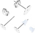 Earring Posts Stainless Steel, 500Pcs Hypoallergenic Flat Pad Earring Studs (4mm, 6mm) with Butterfly and Rubber Bullet Earring Backs for Jewelry ...