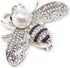 Honbay Fashion Vintage Gold Tone Honey Bee Brooch with Rhinestones and Pearl...