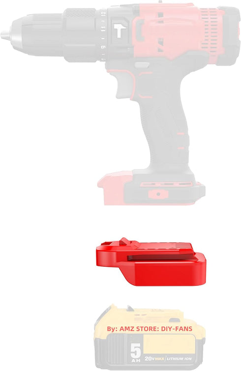 Adapter Only Fits Craftsman V20 (NOT Old 20v) Cordless Tools for Dewalt 20v MAX XR Platform Lithium Batteries-Adapter Only, Red...