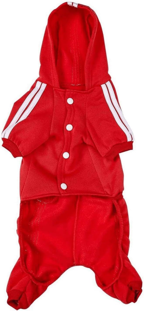 Cute Dog Hoodie Tracksuit Sweater Coat Jacket Winter Pajamas Clothes Clothing Jumpsuit 4-Legs Red for Cat Puppy Small Medium Big All Type Dogs (6X...