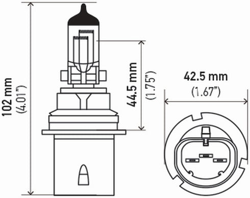 HELLA 9004TB Twin Blister Standard Halogen Bulb, 12 V, 65/45 W, 2 Pack...