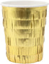 Meri Meri Gold Fringe Party Cups (Pack of 8), Disposable Paper Cups, Disposable Party Cups, 9oz., Sized for Kids & Adults, Ideal for Hot or Cold P...