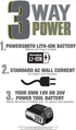 PowerSmith Voyager PVLAA20-DW DC Adaptor for DeWalt® 20V Li-Ion Battery Pack, Black...