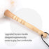 Lambswool Duster,with Solid Wooden Handle,Leather Hang Strap,Flexible Head, Comfortable Grips 19.6 inchs Long Natural Feathers Duster for Cleaning...