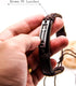 LNKRE JEWELRY Fashion Leather Criss Cross Bracelet Religious Christian Adjustable Wrap Bangle...