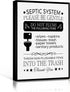 Windrain Bathroom Decor,Shower Decorations,Septic System Sign Do Not Flush Sign Septic Bathroom Sign Septic Tank Sign Sensitive Plumbing Flush Toi...