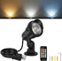Spotlight Outdoor 6W 2700K to 6500K Adjustable via Remote Landscape Lighting Outdoor Indoor for House Flag Yard Tree Garden, Plug in Outdoor Light...