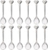 Spoons Silverware 12pcs Coffee Spoon Heart Shaped Spoons Dessert Spoon Stainless Steel Spoon Ice Cream Spoons Tea Spoons Love Spoon for Valentines...