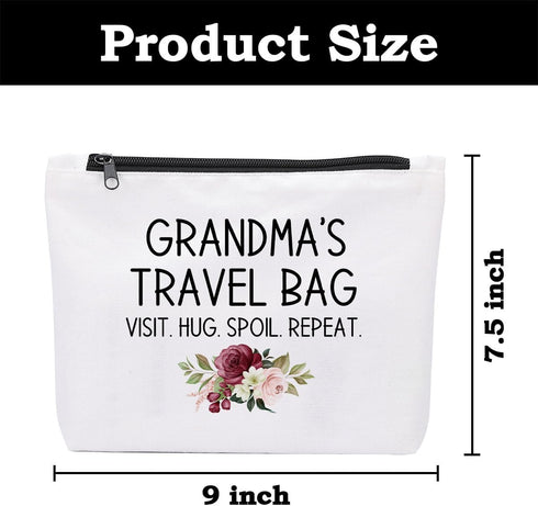 Grandma Gifts Grandma Gifts, Mothers Day Gifts for Grandma Makeup Bag Cosmetic Bag Toiletry Bag Travel Organizer, Grandmother Gifts from Granddaug...
