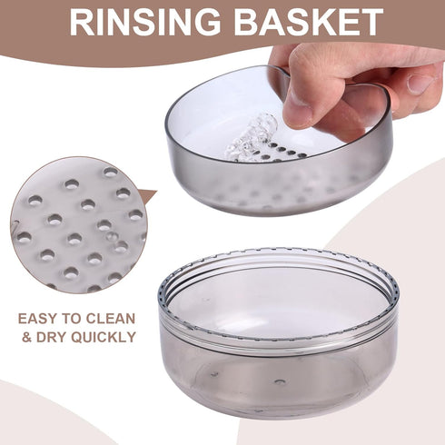 Double Layer Retainer Case,Portable&Cleaner 2 In 1 multifunctional Retainer Case Orthodontic Retainer Cleaning Case For Retainers, Aligners, Night...