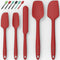 Silicone Spatula Set of 5,High Temperature Resistant, Food Grade Silicone, Dishwasher Safe, for Baking, Cooking (Pure Red)...