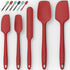 Silicone Spatula Set of 5,High Temperature Resistant, Food Grade Silicone, Dishwasher Safe, for Baking, Cooking (Pure Red)...
