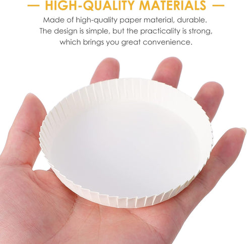 100Pcs Disposable Paper Cup Cover Hot Cup Lid Recycled Drinking Stackable Lid Tea Coffee Mug Cover for Cafe Hotel KTV Bars...