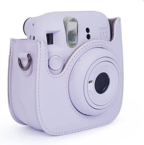 Instant Mini 12 Protective Camera Case for Fujifilm Instax Mini 12/11,Premium Leather Camera Bag Cover with Pocket and Removable&Adjustable Strap ...