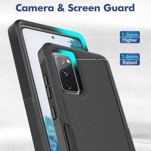 for Samsung Galaxy S20 FE 5G Case: Dual Layer Protective Heavy Duty Cell Phone Cover Shockproof Rugged with Screen Protector - Military Protection...