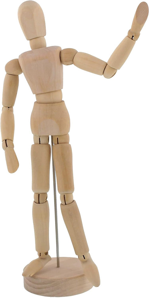 US Art Supply® Wood 8" Female - Artist Drawing Manikin Articulated Mannequin with Base and Flexible Body - Perfect for Drawing The Human Figure (8...