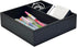 UnionBasic Flat 3-Slot Small Desk Drawer Tray Stationery Sundries Gadget Organizer Storage Box Business Card Holder Key Container, Black Square...