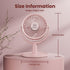 Shinebella 4 Speeds Small Desk Fan with Strong Airflow, Personal Portable Mini USB Fan, Quiet, 310 Degree Rotation, Detachable, Easy to Clean, Lig...