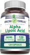 Amazing Formulas Alpha Lipoic Acid 300 Mg Capsules Supplement | Non-GMO | Gluten Free | Made in USA (120)...