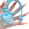 Waves Blue Heart Shape DIY 18W 20W Data Cable USB Charger Protector Line Earphone Wire Saver Charger Protector Compatible with iPhone XR/7/8/11/12...