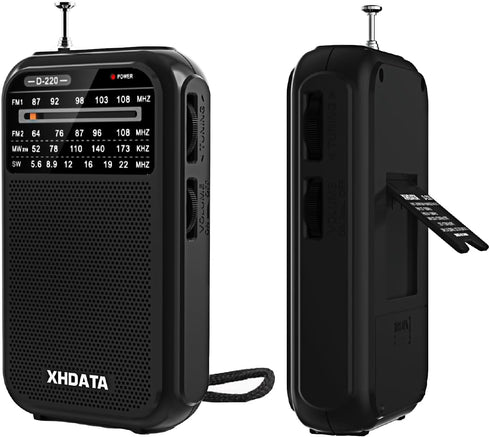 D220 Portable Radio AM FM SW Radio Battery Operated Radio, Shortwave Radio with Headphone Jack, Excellent Reception Transistor Radio, Pocket Radio...