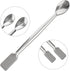 10 Pcs 2 in 1 Double Ended Lab Spoon Micro Lab Spatula Stainless Steel Lab Scoop Square & Flat Spoon End for Reagent Sampling, Mixing, Measuring...