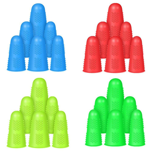 24PCS Hot Glue Gun Silicone Finger Protectors Caps Covers,Hot Glue Gloves Finger Guard Protectors Accessories for Wax Rosin Resin Adhesives Scrapb...