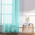 MIULEE 2 Turquoise Semi Sheer Window Curtains Elegant Grommet Top Voile Panels/Drapes/Treatment Aqua Blue Linen Textured for Bedroom Living Room D...