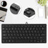 Wired Mini Japanese Keyboard,USB Interface Keyboard with White Japanese Lettering for Computer, Mute Ultra-Thin 78 Key Japanese English Black USB ...