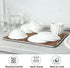 Brown Marble Texture Absorbent Dishes Drainer/Rack Mat for Countertop Small Size 16 x 18, Microfiber Dish Drying Pads Kitchen Counter Draining Pad...