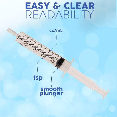 Care Touch Oral Syringe - Syringes with Covers by Care Touch - Medicine Syringes for Children 10ml - Great for Oral Medicine and Home Care, 10 Ml,...