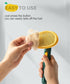 Dog & Cat Brush, Cute Mango Self Cleaning Cat Brush for Shedding and Deshedding, Deep Cleaning Pet Brushes Pumpkin for Dogs Cats Puppy Rabbits Bun...