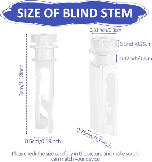 Vertical Blind Replacement Parts Repair Tabs White Stems for Window Carrier Vertical Blinds Curtain Accessories(20 Pieces)...