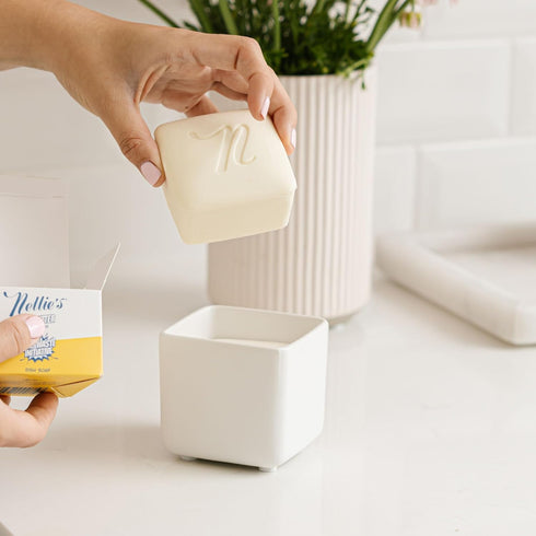 Nellie's Dish Butter Refill - Semi-Solid Zero-Waste Dish Soap Block Alternative - Light Spruce Scent - Easy Refill for Dish Butter Container - (1 ...