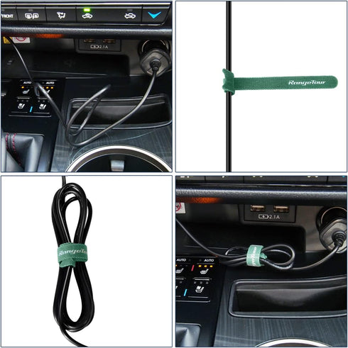 Dash Camera Car Charger, Mini USB and Micro USB Interfaces, Driving Recorders Power Cord Universal Car Adapter Power Cord 3.5m/11.5ft 12V/24V to D...