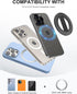 EWA MagOne Ultra Phone Grip Stand with Replaceable Elastic Finger Loop, Removable Magnetic Ring Holder Kickstand Loop, Double-Sided Magnetic Acces...