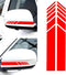 2 PCS Car Rear View Mirror Stickers, 5.51" x 1.18" Striped Rearview Mirror Car Stickers, Car Side Mirror Reflective Decals (Red)...