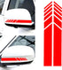 2 PCS Car Rear View Mirror Stickers, 5.51" x 1.18" Striped Rearview Mirror Car Stickers, Car Side Mirror Reflective Decals (Red)...