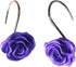 DLD12 PCS Home Fashion Decorative Anti Rust Shower Curtain Hooks Rose Design Shower Curtain Rings Hooks(Purple)...
