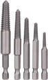 5pcs Broken Head Screw Screw Extractor Hex Handle Electric Extracting Tool Damaged Bolts Removal Tool Easy Out Kit...