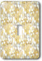 3dRose lsp_210797_1 Gold and White Bokeh Sparkle Pattern Single Toggle Switch, Multicolor...