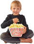 Novelty Place Plastic Popcorn Bowl, Red & White Striped Classic Popcorn Containers for Movie Night - 8" Square x 7" Deep (1 Pack)...