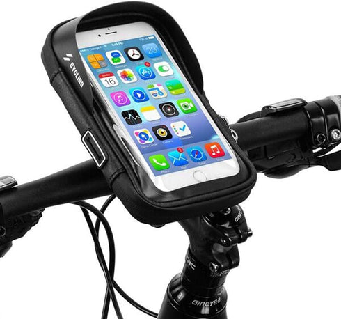 360° Rotatable Bike Phone Mount Bag Waterproof Bicycle Cell Phone Case Holder Touch Screen Handlebar Bag Pouch for iPhone 15 14 13 12 11 XR XS Max...