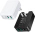 2Pack Flat USB C Wall Charger 40W Foldable & Slim Fast Charging Block 4Ports USB C Charger Block Cube Box Compatible with iPhone 15 Samsung, Pixel...