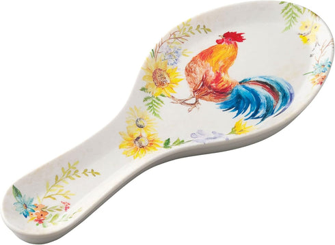 UPware Melamine Spoon Rest Spoon Holder Kitchen Utensil Holders 9.625 Inch for Kitchen Counter Dining Table (Rooster)...