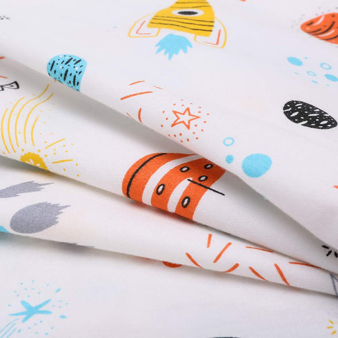 Astronaut Space Galaxy Baby Crib Sheet Outerspace Adventures 100% Soft Breathable Microfiber Baby Sheet Fits Standard Size Crib Mattress 28in x 52...