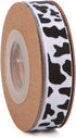 4 Rolls Total 20 Yards Cow Ribbon Cow Print Grosgrain Ribbon Animal Print Ribbons for DIY Crafts Gift Wrapping Wedding Party Christmas Decoration ...