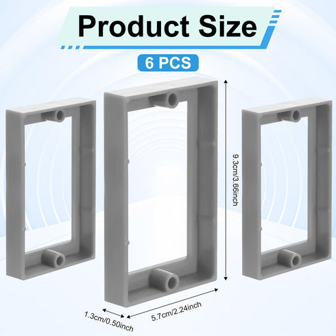 6pcs Electric Box Extender, 1/2" Single Gang Receptacle Outlet Box Extenders Outlet Extension Box for Electric Outlet Switches and Electric Box (G...